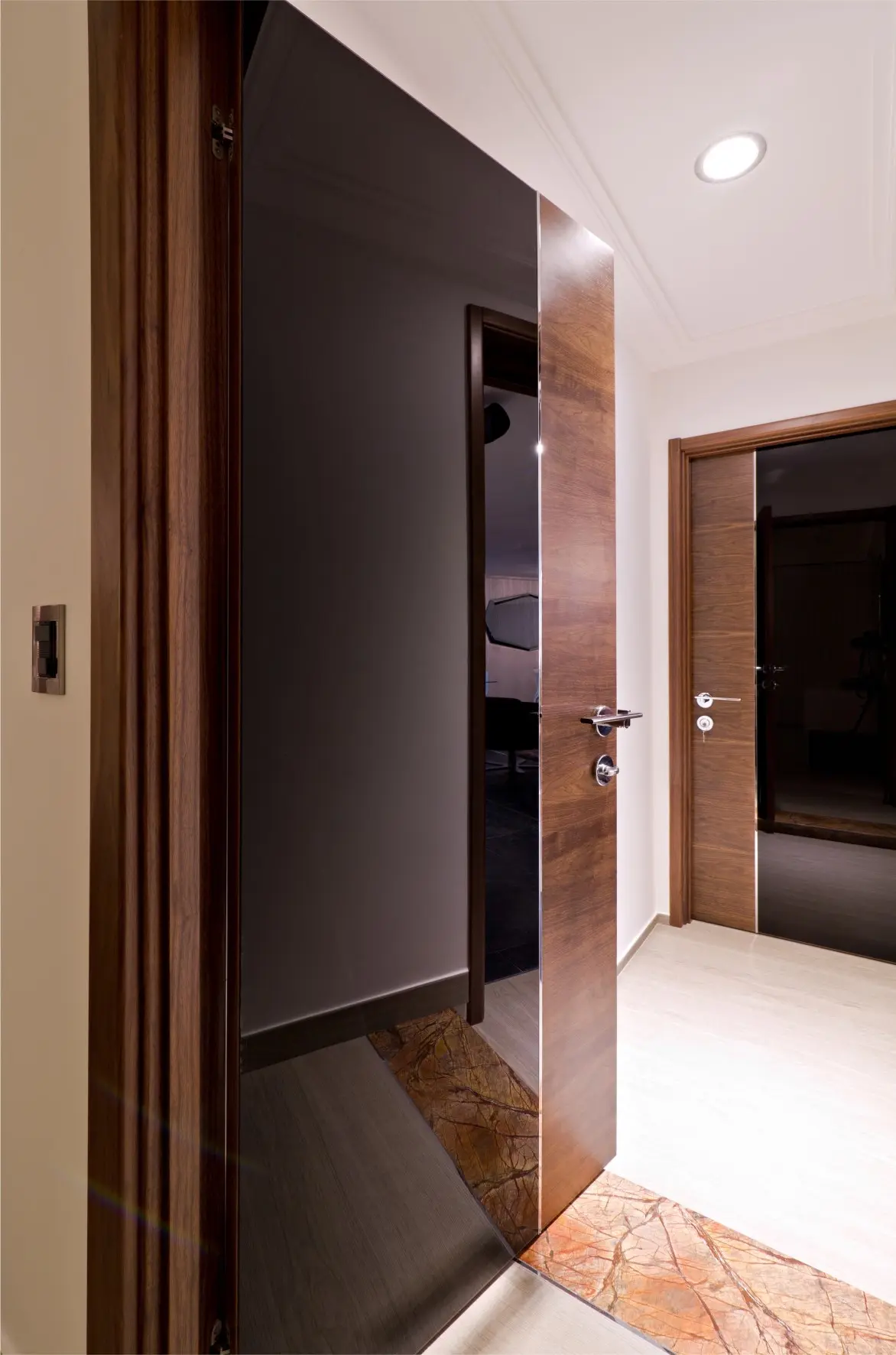 Black and brown door