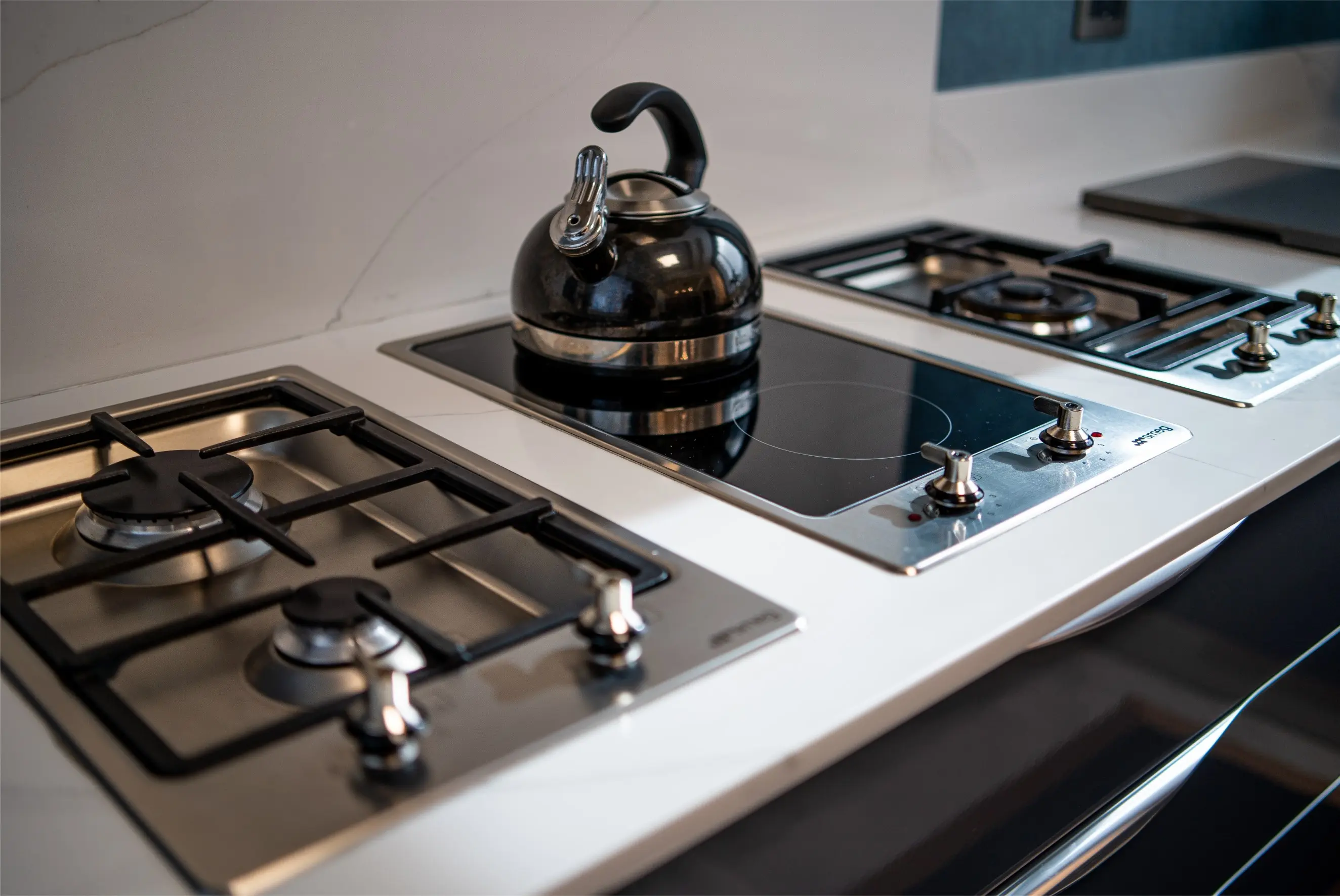 kitchen stove with kettle